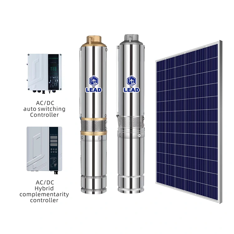 SD Deep Well Solar Ponorvable Pumps AC DC napájeno