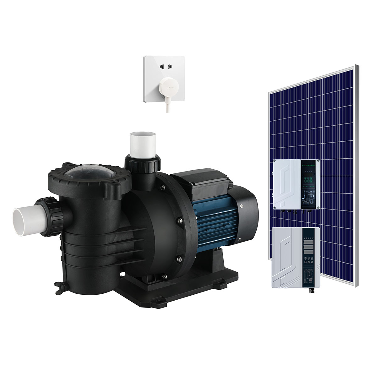 AC DC Hybridní čerpadlo solárního bazénu